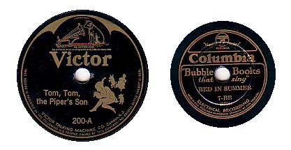 Victor Acoustically Recorded and Dodd, Mead-Columbia Electrically Recorded Bubble Book Labels