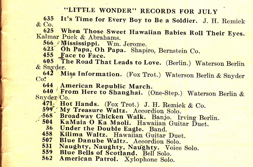 The Tuneful Yankee listing