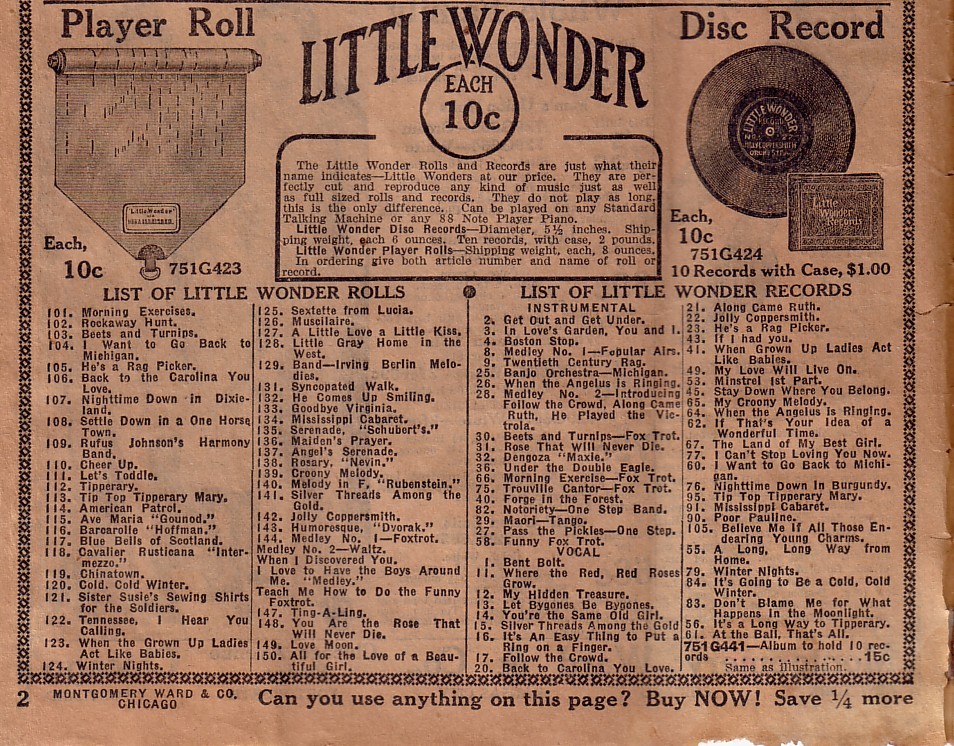 1915 Montgomery Ward sale catalogue