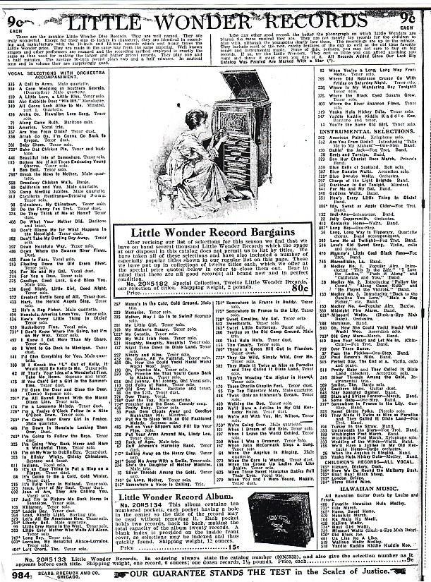 Sears catalogue #137 - 1918, Little Wonder