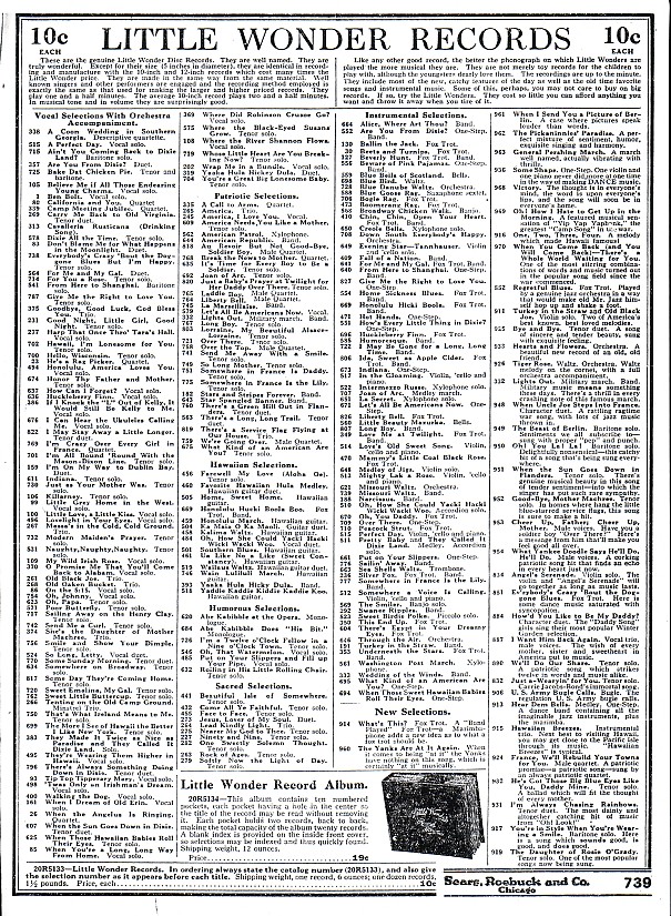 Sears catalogue #138 - 1919