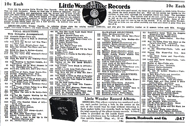 Sears catalogue #141 - 1920